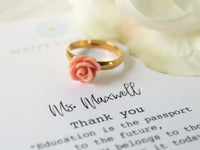 Flower Ring Personalized Teacher Gift